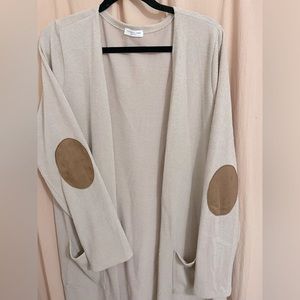Cardigan with elbow patches
